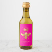 Quenn bee bedankt je voor elke kleur wijn etiket (Voorkant)