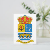 Quentar (Spanje) Wapenmunt Briefkaart (Staand voorkant)