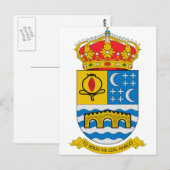 Quentar (Spanje) Wapenmunt Briefkaart (Voorkant / Achterkant)