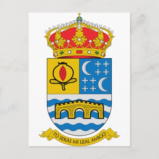 Quentar (Spanje) Wapenmunt Briefkaart (Voorkant)