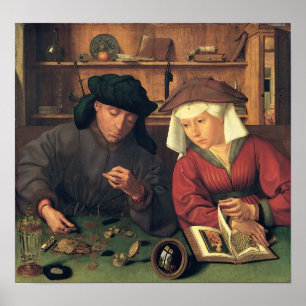 Quentin Massys - de geldgevers Poster