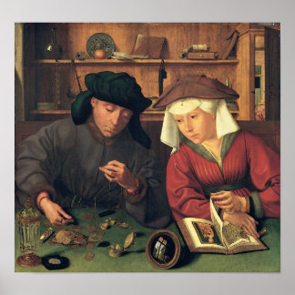 Quentin Massys - de geldgevers Poster