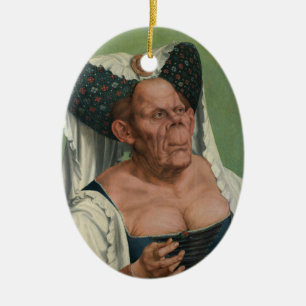 Quentin Massys - een groteske oude vrouw, 1515 Keramisch Ornament