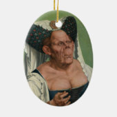 Quentin Massys - een groteske oude vrouw, 1515 Keramisch Ornament (Achterkant)