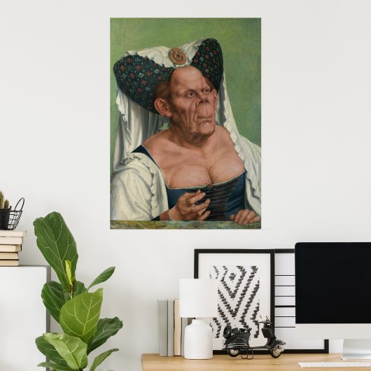 Quentin Massys - een groteske oude vrouw, 1515 Poster (Thuiskantoor)