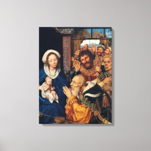 Quentin Matsys - De Aanbidding door de Wijzen Canvas Afdruk