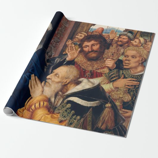 Quentin Matsys - de Adoratie Magi Cadeaupapier (Uitgerold)