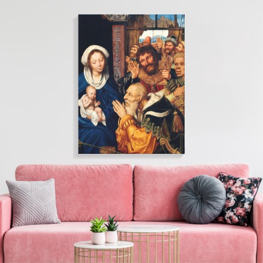 Quentin Matsys - de Adoratie Magi Canvas Afdruk (Insitu (Woonkamer))