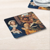 Quentin Matsys - de Adoratie Magi Kartonnen Onderzetters (Schuin)