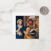 Quentin Matsys - de Adoratie Magi Notitiekaartje (Voorkant / Achterkant in situ)