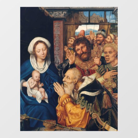 Quentin Matsys - de Adoratie Magi Raamsticker (Vel)