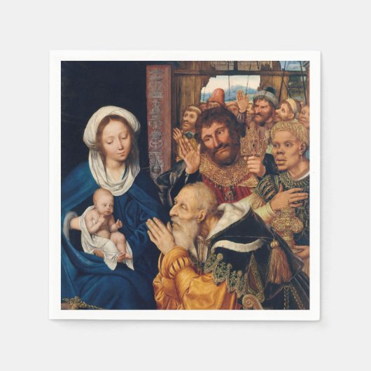 Quentin Matsys - de Adoratie Magi Servet (Voorkant)