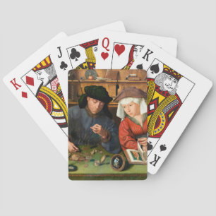 Quentin Matsys - De Geldwisselaar en Zijn Vrouw Pokerkaarten