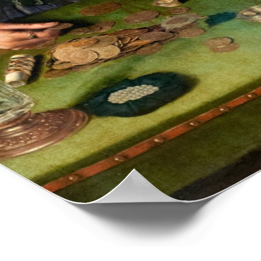 Quentin Matsys - De Geldwisselaar en zijn Vrouw Poster