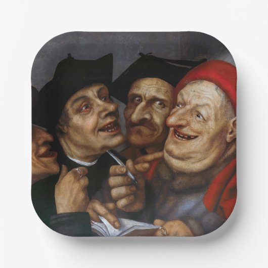 Quentin Matsys - de koopovereenkomst Papieren Bordje (Voorkant)