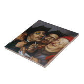 Quentin Matsys - de koopovereenkomst Tegeltje (Zijkant)