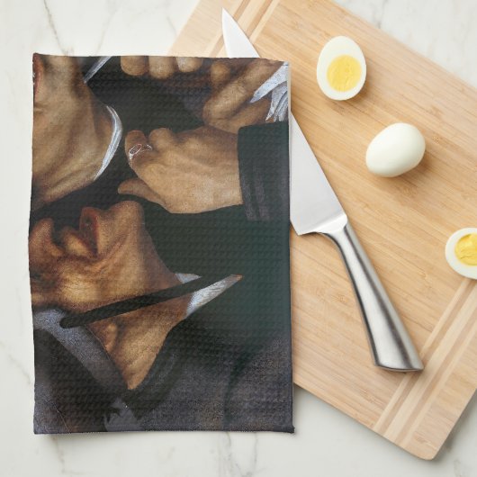 Quentin Matsys - de koopovereenkomst Theedoek (Quarter Fold)