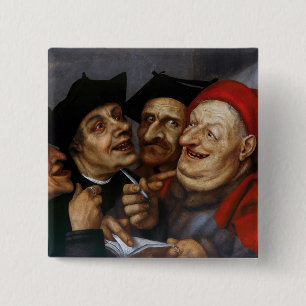 Quentin Matsys - de koopovereenkomst Vierkante Button 5,1 Cm