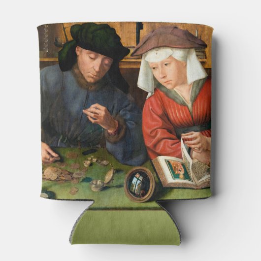 Quentin Matsys - de Moneylender en zijn vrouw Blikjeskoeler (Achterkant)