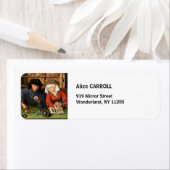 Quentin Matsys - de Moneylender en zijn vrouw Etiket (Insitu)