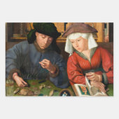 Quentin Matsys - de Moneylender en zijn vrouw Inpakpapier Vel (Voorkant 3)