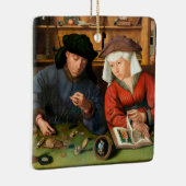 Quentin Matsys - de Moneylender en zijn vrouw Keramisch Ornament (Rechts)
