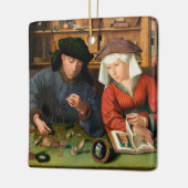 Quentin Matsys - de Moneylender en zijn vrouw Keramisch Ornament (Links)