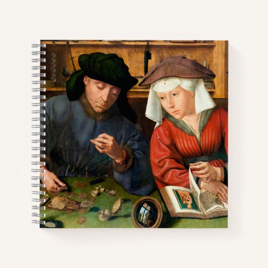 Quentin Matsys - de Moneylender en zijn vrouw Notitieboek (Voorkant)