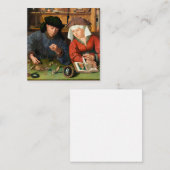 Quentin Matsys - de Moneylender en zijn vrouw Notitiekaartje (Voorkant / Achterkant)
