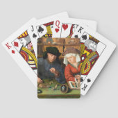 Quentin Matsys - de Moneylender en zijn vrouw Pokerkaarten (Achterkant)