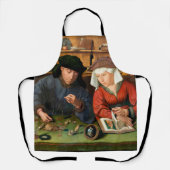 Quentin Matsys - de Moneylender en zijn vrouw Schort (Voorkant)