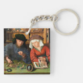 Quentin Matsys - de Moneylender en zijn vrouw Sleutelhanger (Achterkant)