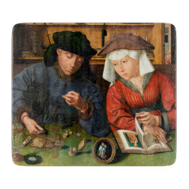 Quentin Matsys - de Moneylender en zijn vrouw Snijplank