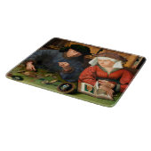 Quentin Matsys - de Moneylender en zijn vrouw Snijplank (Hoek)