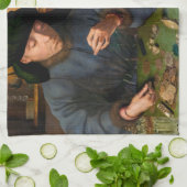 Quentin Matsys - de Moneylender en zijn vrouw Theedoek (Gevouwen)