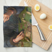 Quentin Matsys - de Moneylender en zijn vrouw Theedoek (Quarter Fold)