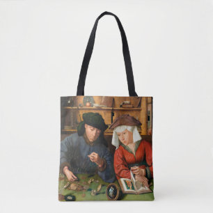 Quentin Matsys - de Moneylender en zijn vrouw Tote Bag