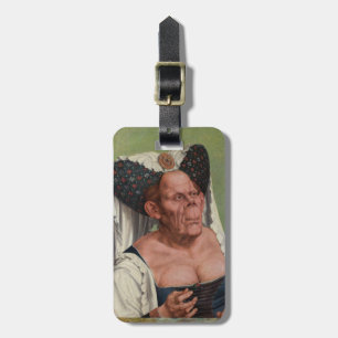 Quentin Matsys - een groteske oude vrouw Bagagelabel