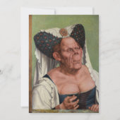 Quentin Matsys - een groteske oude vrouw Bedankkaart (Voorkant)