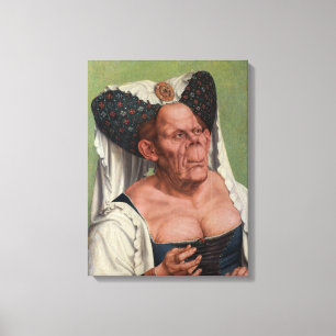 Quentin Matsys - een groteske oude vrouw Canvas Afdruk