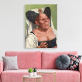 Quentin Matsys - een groteske oude vrouw Canvas Afdruk (Insitu (Woonkamer))