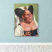 Quentin Matsys - een groteske oude vrouw Canvas Afdruk (Insitu (Houten vloer))