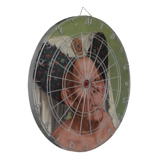 Quentin Matsys - een groteske oude vrouw Dartbord (Voorkant Links)