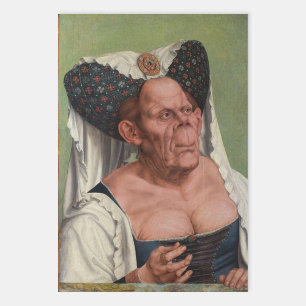 Quentin Matsys - een groteske oude vrouw Inpakpapier Vel