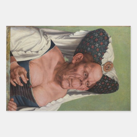Quentin Matsys - een groteske oude vrouw Inpakpapier Vel (Voorkant)