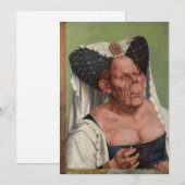 Quentin Matsys - een groteske oude vrouw Kaart (Voorkant / Achterkant)
