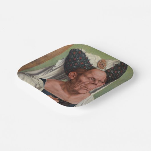 Quentin Matsys - een groteske oude vrouw Papieren Bordje (Gebogen)