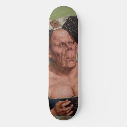 Quentin Matsys - een groteske oude vrouw Persoonlijk Skateboard (Voorkant)