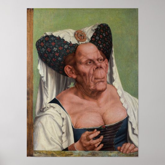 Quentin Matsys - Een Groteske Oude Vrouw Poster (Voorkant)