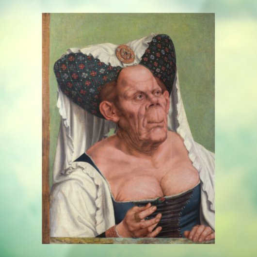 Quentin Matsys - een groteske oude vrouw Raamsticker (Vel 3)
